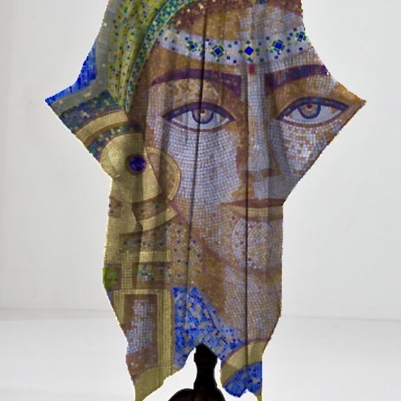 NWT Sheer Wrap, Tunisian Mosaic by Noora Elkoussy for Shop Vida SIZE-PETITE - Picture 4 of 8